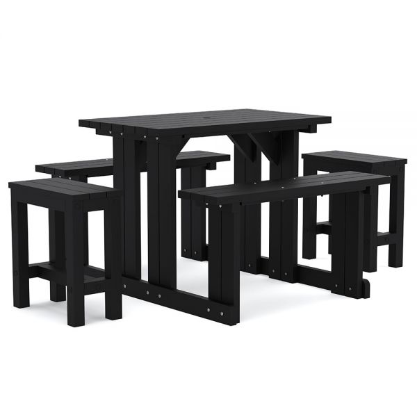 Eco Charlie Mid-Height Walk-In 4 Seat Recycled Plastic Picnic Table 120cm