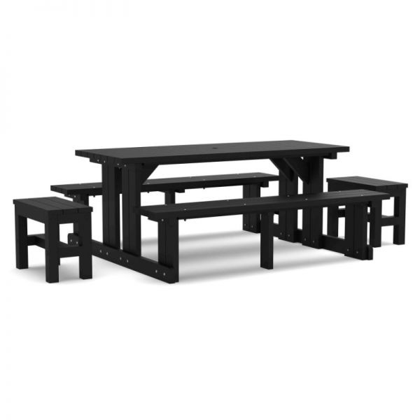 Eco Charlie Walk-In 8 Seat Recycled Plastic Picnic Table 180cm