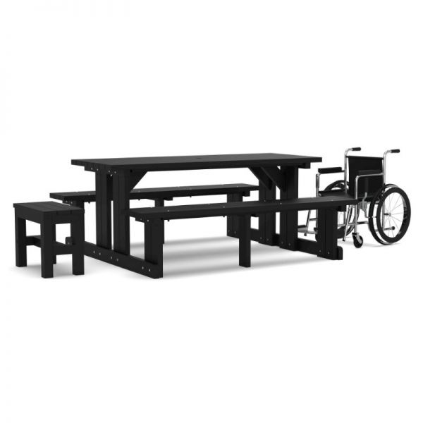 Eco Charlie Walk-In 8 Seat Recycled Plastic Picnic Table 180cm