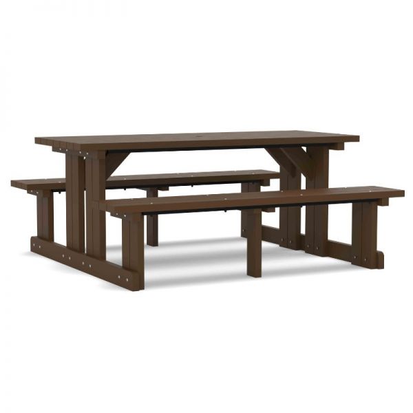 Eco Charlie Walk-In 8 Seat Recycled Plastic Picnic Table 180cm
