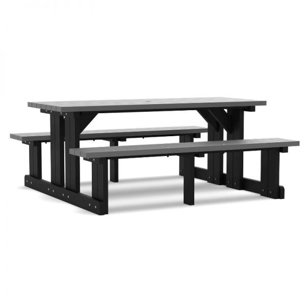 Eco Charlie Walk-In 8 Seat Recycled Plastic Picnic Table 180cm