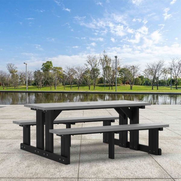 Eco Charlie Walk-In 8 Seat Recycled Plastic Picnic Table 180cm