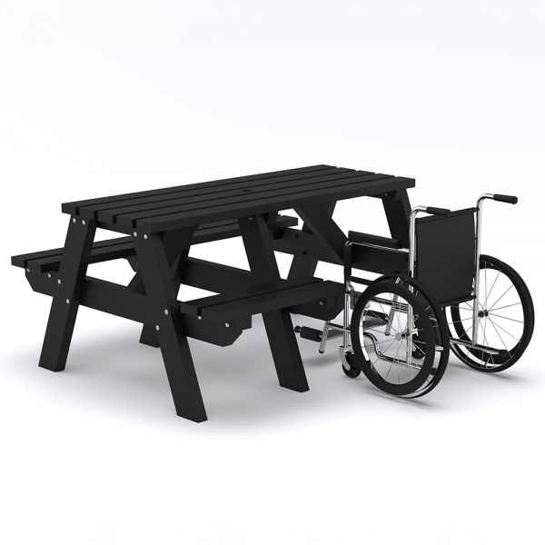 Eco Theo A Frame Wheelchair Access Recycled Plastic Picnic Table 150cm