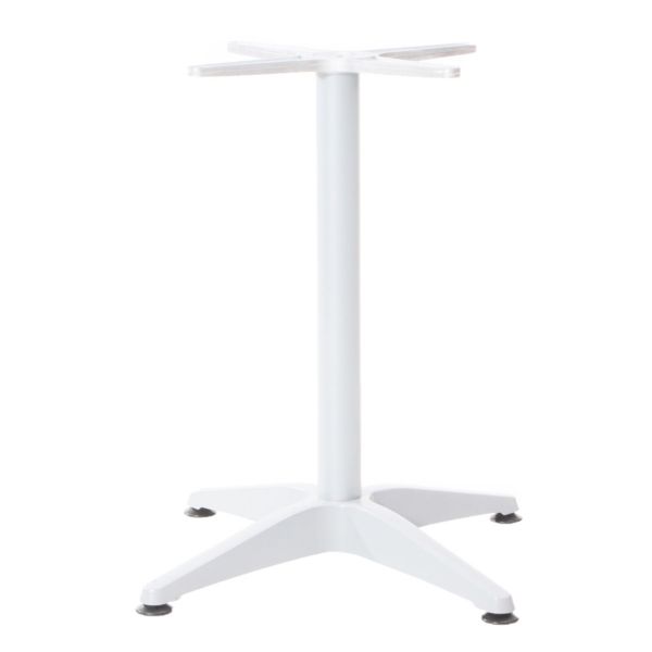 Rudy Commercial Table Base - 25 x 25cm Steel Top - White