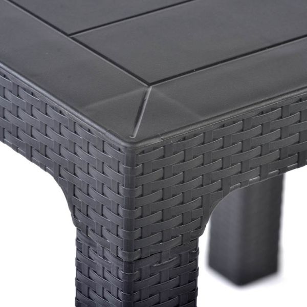 Madrid Rattan Effect Polypropylene 80cm Square Dining Table