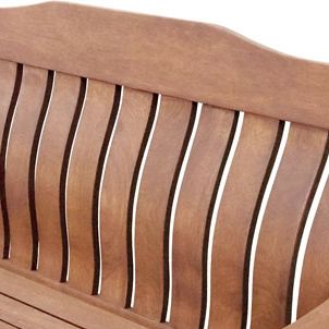 Boston Comfy Bench 120cm - Curved Back - Durable Hardwood Bench