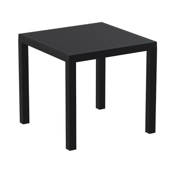 Pano Table  - 90 x 90cm - Wood Effect Easily Cleaned - Anthracite
