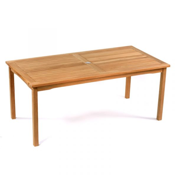 Benson Large Rectangle Table - 180 x 90cm - Grade A Teak - Flat Packed