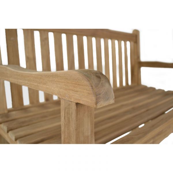 Warwick Teak Bench - Grade A Teak Garden Seat - 150cm Length - 3 Person Classic Design