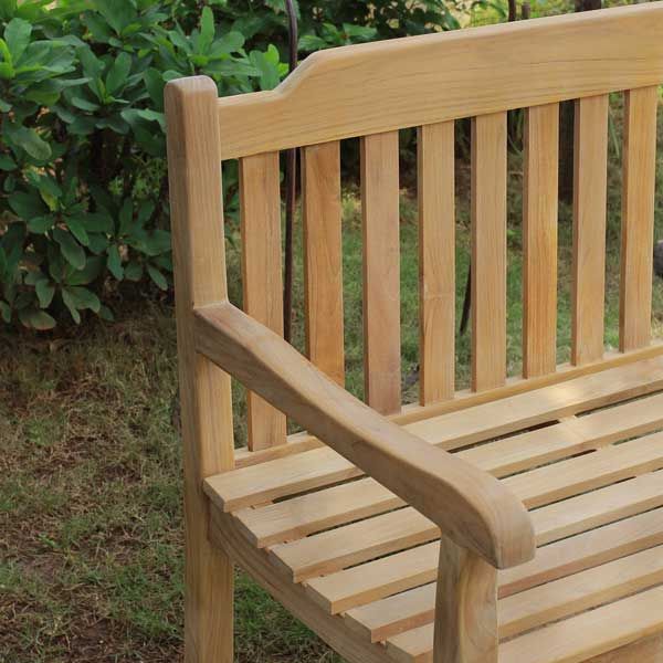 Eden Teak Bench - Grade A Teak Garden Seat - 150cm Length - 3 Person Classic Design