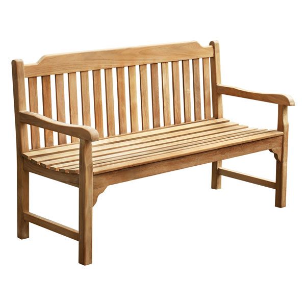 Eden Teak Bench - Grade A Teak Garden Seat - 150cm Length - 3 Person Classic Design