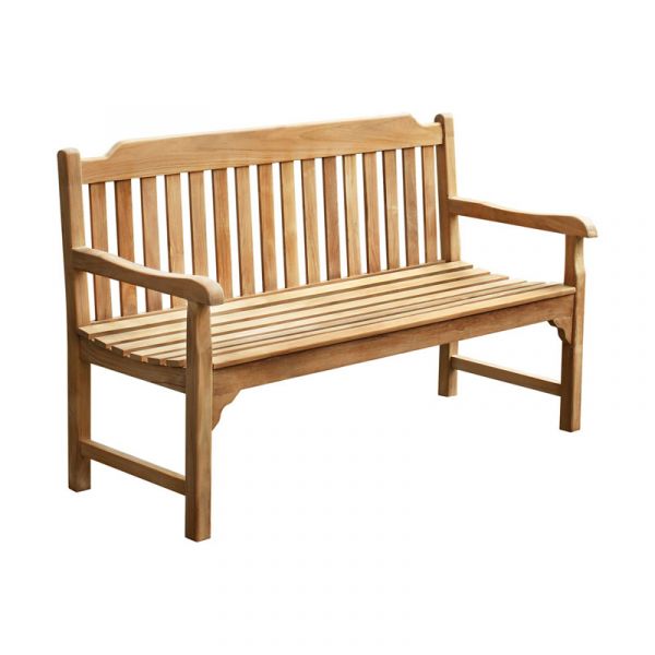 Eden Teak Bench - Grade A Teak Garden Seat - 150cm Length - 3 Person Classic Design