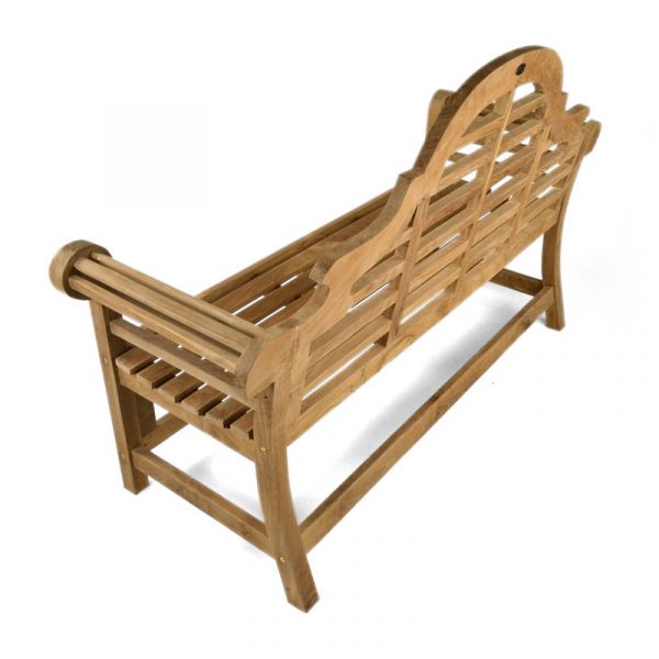 Lutyens Teak Bench - Grade A Teak Garden Seat - 165cm Length - 3 Person Classic Design