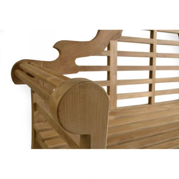 Lutyens Teak Bench - Grade A Teak Garden Seat - 165cm Length - 3 Person Classic Design