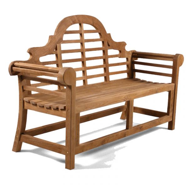 Lutyens Teak Bench - Grade A Teak Garden Seat - 165cm Length - 3 Person Classic Design