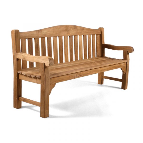 Oxford Teak Bench - Grade A Teak Garden Seat - 180cm Length - 4 Person Classic Design