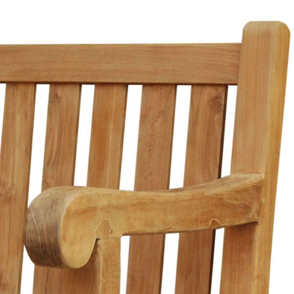 Queensbury Teak Bench - Grade A Teak Garden Seat - 240cm Length - 6 Person Classic Design