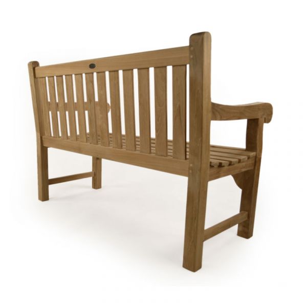 Queensbury Teak Bench - Grade A Teak Garden Seat - 150cm Length - 3 Person Classic Design