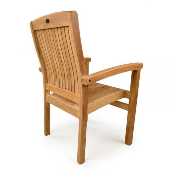 Harston Arm Chair - Grade A Teak - High Quality Indoor / Outdoor Seat - Fully Assembled & Stackable