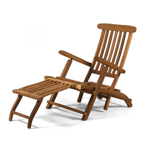 Steamer Sun Louger  - Grade A Teak - High Quality Indoor / Outdoor Seat - Flat Packed - Cushions Available Seperately