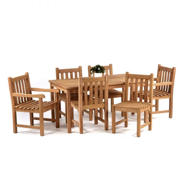 Warwick Great Rectangle Dining Table - 150 x 90cm - Grade A Teak - Flat Packed