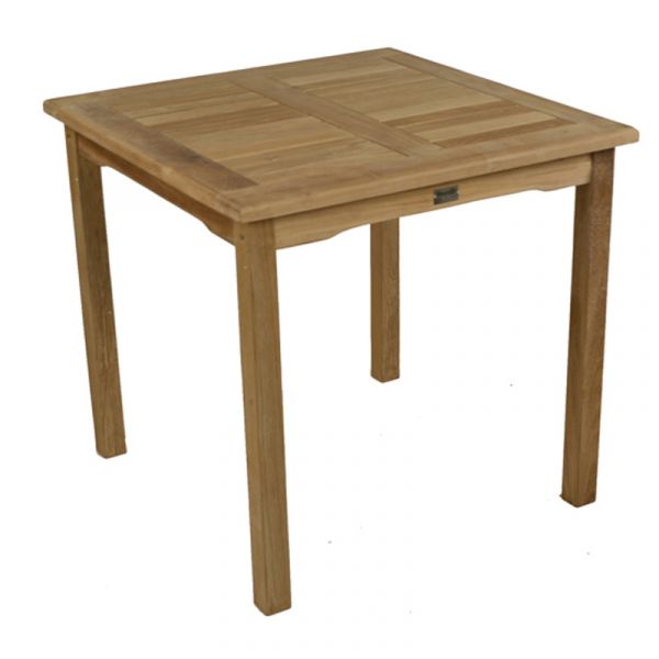 Warwick Teak Square Bistro Table 80 x 80cm Grade A Teak - Flat Packed