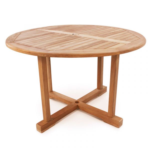 Dalby Round Table - 120cm Diameter Grade A Teak - Flat Packed