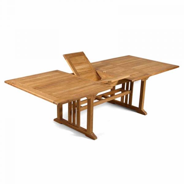 Berrington Grade A Teak Rectangle 8 Seat Dining Set With 6 Side Chairs & 2 Arm Chairs - 270cm Extendable Table