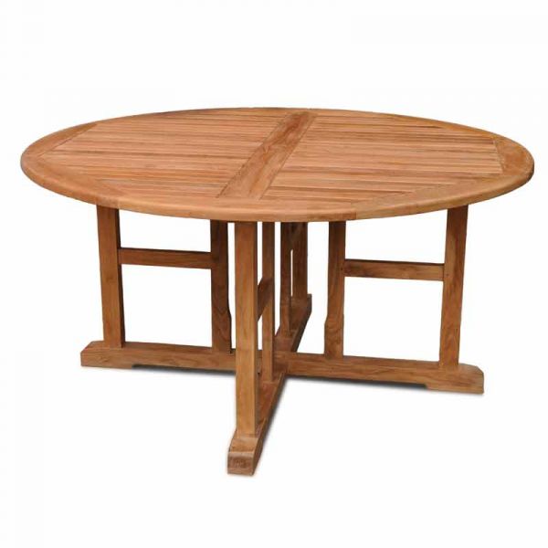 Madison Round Dining Table - 150cm Diameter Grade A Teak - Flat Packed