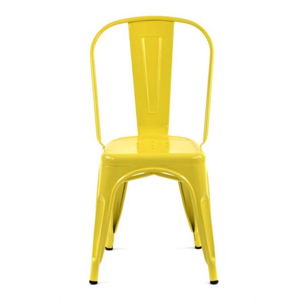 Tolix Style Retro Chair - Yellow