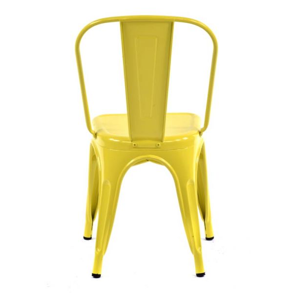 Tolix Style Retro Chair - Yellow