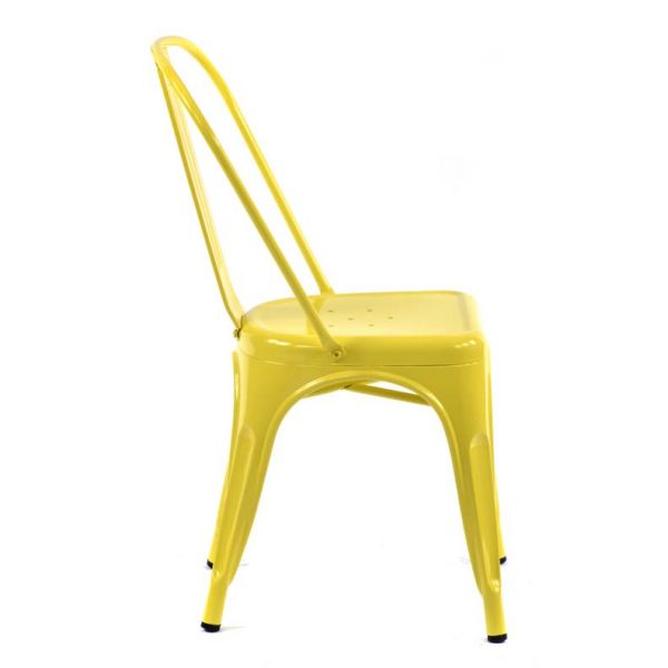 Tolix Style Retro Chair - Yellow