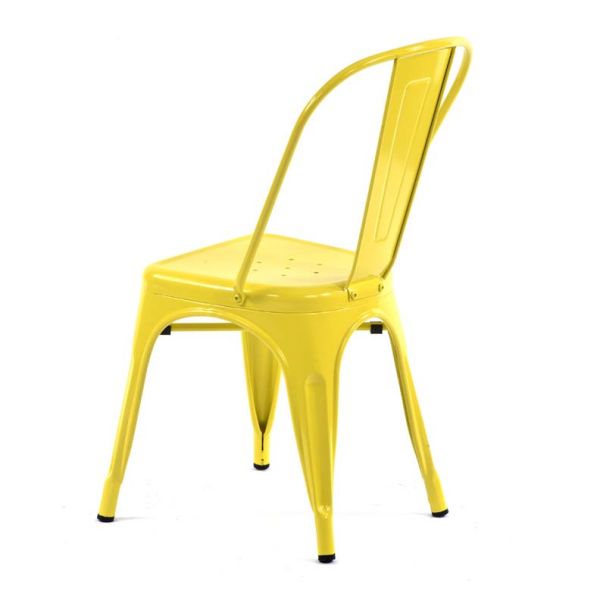 Tolix Style Retro Chair - Yellow