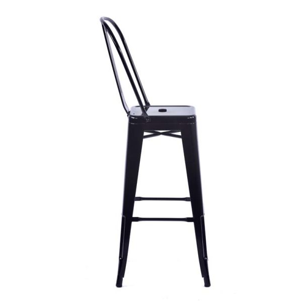 Tolix Style High Chair Black