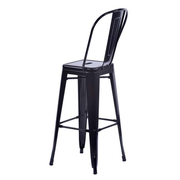 Tolix Style High Chair Black
