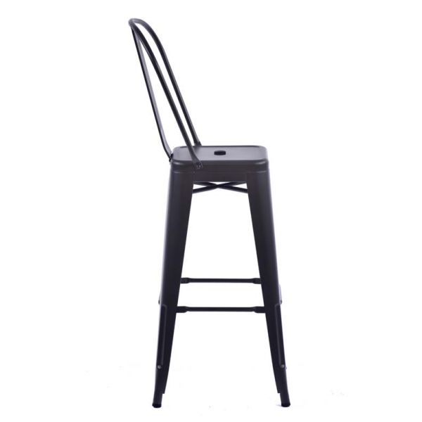 Retro High Chair Gun Metal Grey