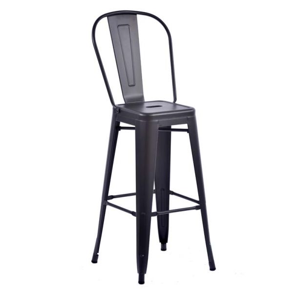 Retro High Chair Gun Metal Grey