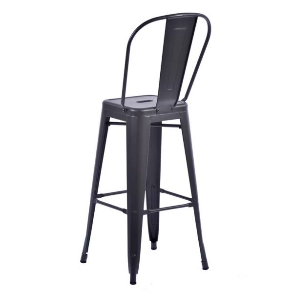 Retro High Chair Gun Metal Grey