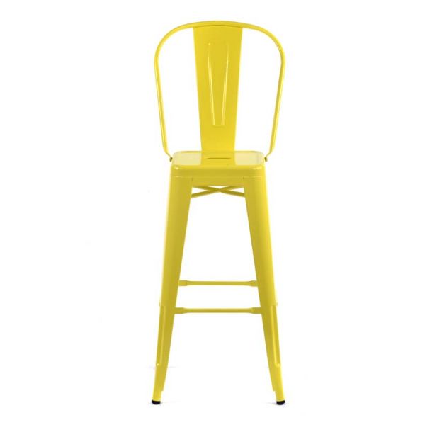 Tolix Style High Chair Yellow