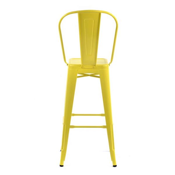 Tolix Style High Chair Yellow