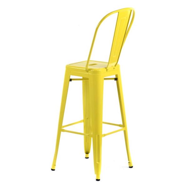 Tolix Style High Chair Yellow