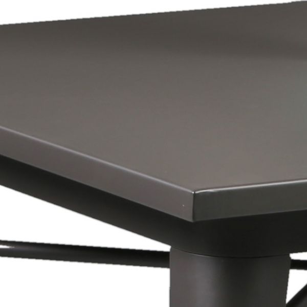 Tolix Retro Style Table - 80 x 80cm - Hard Wearing Durable Table - Gun Metal Grey