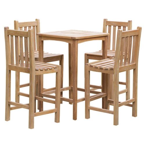 Teak Bar Table And 4 Chairs, Bar Table And Chair Set Uk
