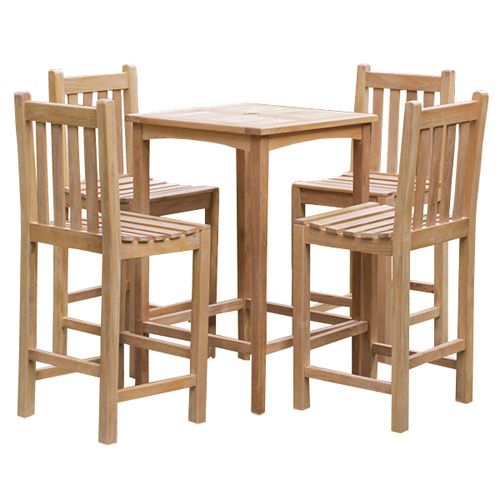 Warwick Square Bar Table - 70 x 70cm Grade A Teak - Flat Packed