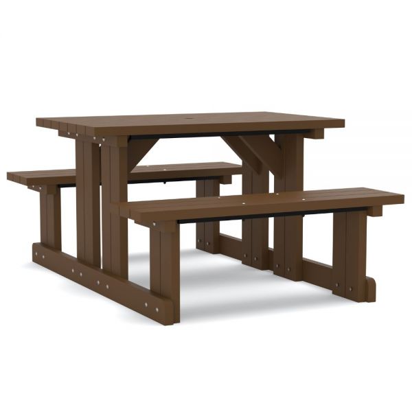 Eco Charlie Walk-In 4 Seat Recycled Plastic Picnic Table 120cm