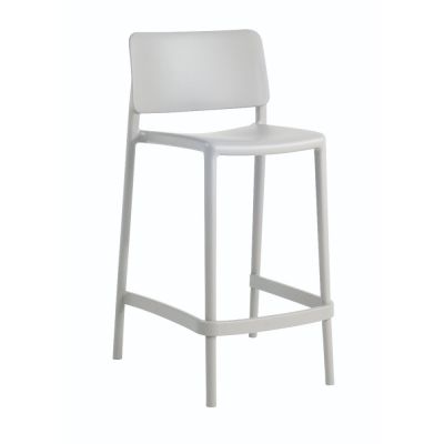Joy Mid-Height Bar Chair - Durable Commercial Polyropylene - Grey - Height 65cm