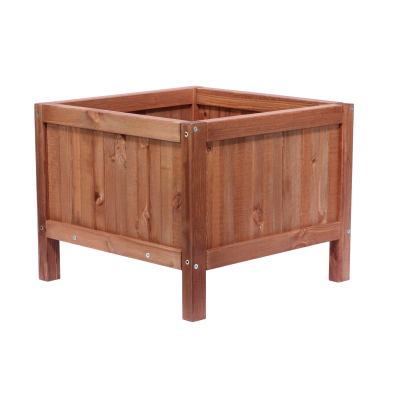 Hampton Heavy Duty Square Planter - 50 x 50 x 30cm Brown - 2 Pack