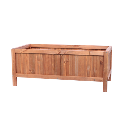 Hampton Rectangle Wooden Planter - 100 x 50 x 40cm Brown