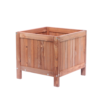 Blenheim Square Planter - 40 x 40 x 30cm Brown - 2 Pack