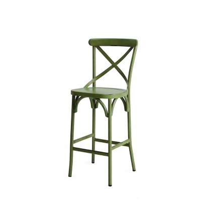 Commercial Vintage Green Chia Bar Chair For Restaurants, Bars & Cafes